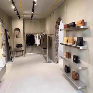 Thép không gỉ Tấm vách ngăn một mảnh Góc cà phê Kệ treo tường Hình vuông trưng bày Nhiều lớp Hiện đại Bền bỉ - Product Image 3