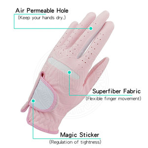 Breathable <b>Sheepskin</b> Soft Golf <b>Gloves</b> With Ball Marker Left Hand For <b>Men</b> And Women In Wholesale - Product Image 4