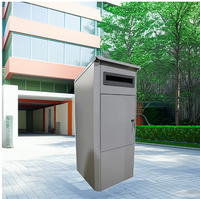 Boîte à courrier extérieure autoportante en acier galvanisé, étanche, avec serrure à code et revêtement en poudre, taille personnalisable