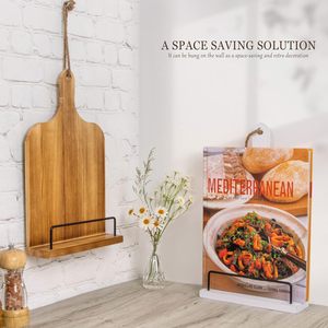 Support de recettes en bois réglable avec étagère de cuisine de comptoir de cuisine lanière pour un placement facile - Product Image 6