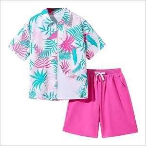 Streetwear d'été pour hommes, ensemble deux pièces avec imprimé personnalisé, t-shirt à manches courtes en coton respirant, patchs brodés, shorts tendance - Product Image 1