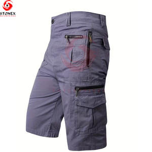 กางเกงขาสั้นคาร์โก้ผู้ชายแบบสวมใส่สบาย ระบายอากาศได้ดี ขนาดใหญ่พิเศษ พร้อมปักโลโก้ตามสั่ง ขายส่ง - ผ้าฝ้ายคุณภาพสูง แห้งเร็ว แฟชั่นทันสมัย - Product Image 3