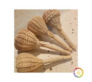 Decoraciones navideñas de ratán tejidas Adornos de árboles hechos a mano Campanas y cestas de dulces para exhibición de vacaciones en el hogar - Product Image 2