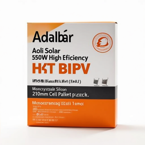 แผงโซลาร์เซลล์ Aoli Solar 550W ประสิทธิภาพสูง HJT BIPV สีดำ โมโนคริสตัลไลน์ซิลิคอน เซลล์ขนาด 210 มม. บรรจุแบบพาเลท - Product Image 2