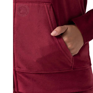 Ensembles de survêtements en velours unisexe pulls respirants décontractés de couleur unie et pantalons de survêtement zippés jogging avec logo personnalisable pour femmes - Product Image 4