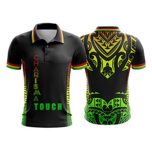 Polo de hombre con estampado cultural vibrante con diseño de sublimación completa No se requiere MOQ Entrega global rápida para ropa de equipo - Product Image 1