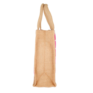 Sac fourre-tout en toile de jute écologique imprimé sur mesure en gros-Logos de toile de jute uni de couleur naturelle de grande taille - Product Image 3