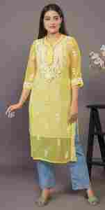 Dernière mode pour femmes Chikankari broderie haut de travail et pantalon et Dupatta costume dernière vente en gros haut pantalon ensemble pour les femmes - Product Image 5