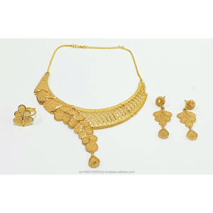 Conjunto de Gargantilla de dos tonos Modish para mujer, chapado en oro de 24 quilates, conjunto 4GRM de Collier Ras du COU bicolore tendance pour Femme - Product Image 3