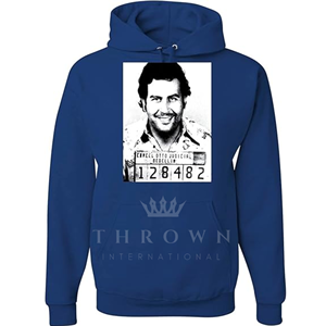Sudadera con capucha personalizada con impresión DTG Pablo Escobar, 100% algodón, 500 g/m², Asaa, corte ajustado, lavado ácido, para hombre - Product Image 3
