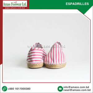 Summer Fashion Trendy Canvas Slip-On Shoes Respirant Cotton Upper avec Evergreen Rubber Outsole Exclusive Sale Espadrilles - Product Image 3