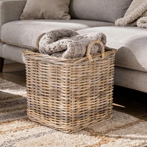 Animal Shaped Natural Rattan <b>Storage</b> <b>Baskets</b> Gray-Brown Eco-Friendly Handmade Modern Multifunction Made Vietnam Artex Green - Product Image 5
