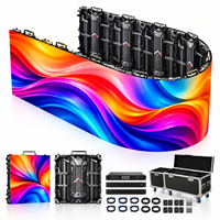 Layar LED Lengkung Kreatif P2.6 P2.9 P3.91 Fleksibel untuk Sewa Video Wall 500x500mm untuk Panggung Konser Acara Bentuk S