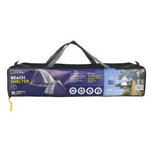 Tenda da spiaggia Nat Geo per 2 persone, resistente alla pioggia, grigia con blu - Product Image 5