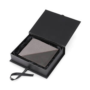 Carteras multifuncionales cortas de alta calidad RFID Split Grey Bifold cuero genuino de lujo hombres logotipo personalizado tarjetero al por mayor - Product Image 4