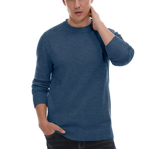 Pull en tricot avec logo personnalisé pour hommes Vente directe en usine à prix raisonnable Chandails en tricot confortable pour hommes - Product Image 3