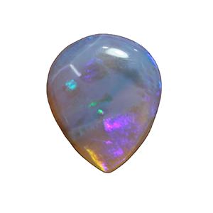 อัญมณีโอปอลเจลลี่สีม่วงจากออสเตรเลียทำด้วยมือคริสตัลสีดำขัดเงาเรียบทำด้วยมือทรงลูกแพร์และทรงหลังเบี้ย - Product Image 1