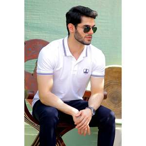 Camiseta Polo Delmont para Hombre, 100% Algodón, Diseño Sólido Básico, Transpirable, Tejido de Punto, Color Oscuro, Parches Bordados, Tallas Grandes XL 6XL - Product Image 5