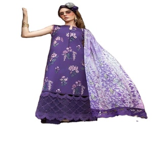 chinese dress ladies Kaftan Dress 3 Pcs. Golden Embroidery & Beads Paisley Design  Bannout  Design