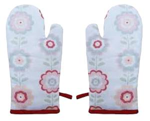 Vente en gros de mitaines et gants de four en toile de coton imprimé avec design personnalisé résistant à la chaleur brodé logo personnalisé - Product Image 1