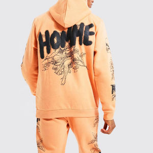 Conjunto de pantalones de chándal con cremallera de dos piezas personalizable para hombre, de alta calidad 100% de algodón, último diseño de ropa de invierno con logotipo personalizado - Product Image 4