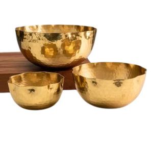 Luxurious Gold Polished Metal Bowl for Serving Desserts and <b>Sweets</b> Eco-Friendly Modern Tabletop Chocolate Bowl For Weddings - Product Image 1