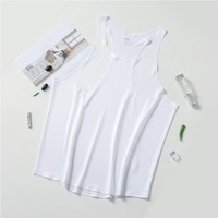 Tank Top Rajut Pria Custom 2025, V-neck Kasual Tie Dye Bordir 3D untuk Katun Bambu, Kualitas Tinggi, Cepat Kering, Fitness