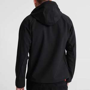2026 fermeture éclair complète imprimé Logo hommes toile Softshell veste avec col montant couleurs personnalisées fabricant OEM sport coupe-vent - Product Image 2