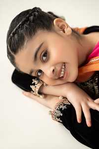 Luxury Pakistani Kids Girls Formal Embroidered Acrylic Net Lehenga Choli for Wedding Eid Birthday and Festive Events - Product Image 3