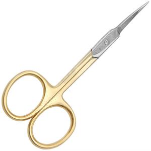 Ciseaux à cuticules de haute qualité en gros, pointe en flèche, acier inoxydable, ciseaux à ongles, lame incurvée, manche en céramique, logo personnalisable - Product Image 3