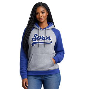 Sweat à capuche à manches raglan gris acier Zeta Phi Beta Soror, inspiré des fondatrices de 1920, sororité grecque, femme d'honneur supérieure, vêtements haut de gamme - Product Image 1