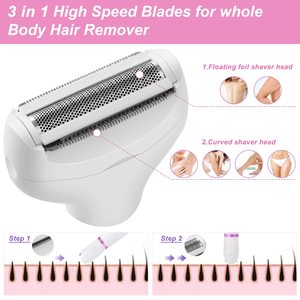 Depiladora Eléctrica 4 en 1 para Mujer, Uso en Seco/Húmedo, Impermeable, para Cejas, Zonas Íntimas, Piernas, Brazos y Área del Bikini - Product Image 3