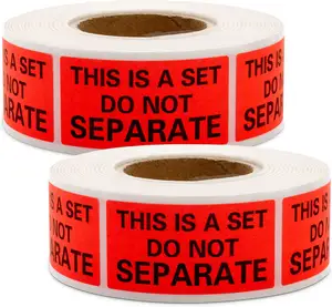 This Is A Set Do Not Separate Labels For Shipping 1in. X 2in. - 500/Roll Fluorescent Red Packing Labels For Shipping