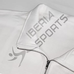 Vente en gros personnalisé Premium haute qualité sensation soyeuse de haute qualité et confortable pull-over à poche 1/4 Zip col montant manches longues - Product Image 2