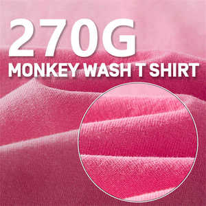 Venta al por mayor de hombres lavado ácido Hip Hop camisetas logotipo personalizado de gran tamaño Vintage estampado sólido Streetwear 100% algodón mono lavado camisetas - Product Image 6