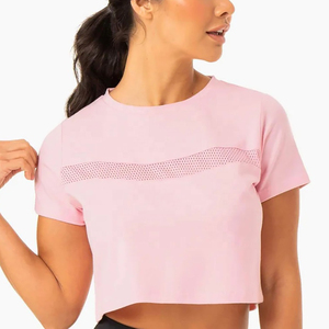 Wholesale Sports <b>Women</b> 100% Cotton Workout Crop <b>Tops</b> for Gym <b>Women</b> Running Fitness Workout Crop <b>Tops</b> High Quality - Product Image 1