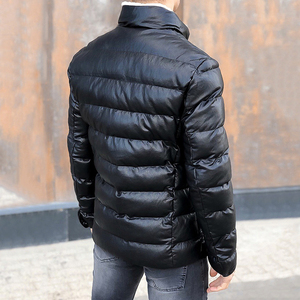 Chaqueta Acolchada de Lana de Diseño de Alta Calidad para Hombre, Logotipo Personalizable, Servicio OEM, Ecológica, Resistente al Viento, para Invierno - Product Image 4