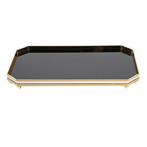 Grand plateau de service à chocolat de forme personnalisée, métal couleur or, idéal pour les desserts et les aliments, plateau de service en métal de luxe abordable - Product Image 1