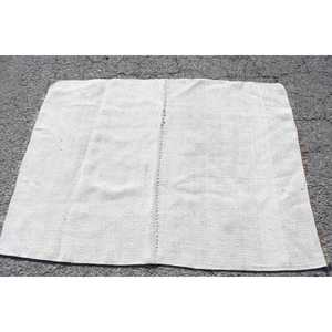 Tapis turc vintage 3,7x5,1 pieds, tapis patchwork blanc - Product Image 3
