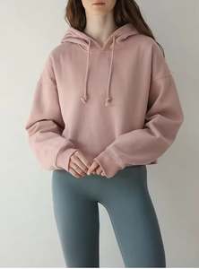 Sweat à capuche décontracté et simple pour femmes OEM avec logo personnalisé Fournisseur direct d'usine - Product Image 5