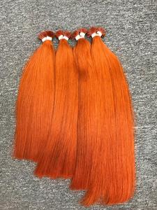 I-Tips Extensions de cheveux humains Couleur chaude Briquet Orange Grand Stock Qualité supérieure Prix d'usine Facile à manipuler - Product Image 5