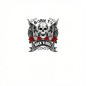 T-Shirt a Maniche Lunghe Vintage Retro Rock & Roll, Grafica Ispirata ai Concerti, Abbigliamento Promozionale da Uomo - Product Image 2