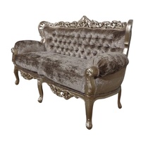 Canapé baroque en bois d'acajou conçu pour le salon, meubles de maison de style français, reproduction antique, canapés sculptés à la main
