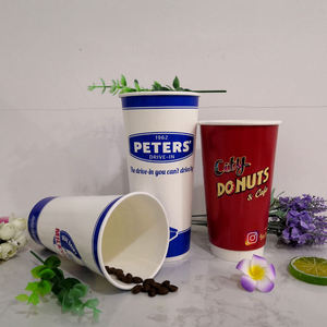 แก้วกระดาษแบบใช้ครั้งเดียว ขนาด 19-23 ออนซ์ เป็นมิตรกับสิ่งแวดล้อม สำหรับเครื่องดื่มร้อน/เย็น กาแฟ ชา และน้ำผลไม้ - Product Image 2