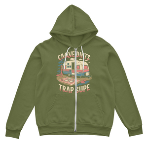 Sweat à capuche zippé oversize en polaire pour homme, chaud et épais pour l'hiver, 100 % coton, teint uni, imprimé sérigraphié, écologique - Product Image 6