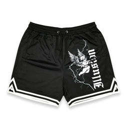 Shorts de basketball vintage pour hommes 2024, style High Street, personnalisables, en polyester écologique, maille épaisse, vente en gros, haute qualité - Product Image 6