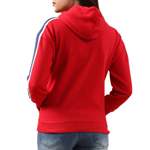 Sudadera con capucha de longitud larga de algodón 100% para mujer, diseño transpirable antibolitas en los brazos, estilo de calle, cuello con capucha para la temporada de invierno - Product Image 3
