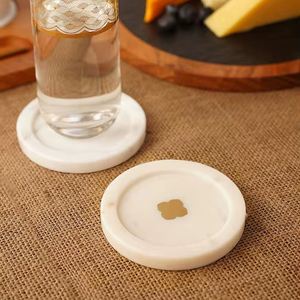 Juego de Posavasos de Mármol Natural, Posavasos de Piedra Premium para Mesa de Comedor, Hogar, Hotel, Restaurante, al por Mayor - Product Image 1