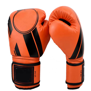 2025 superventas guantes de boxeo de gancho y bucle de cuero de calidad superior logotipo personalizado cuero de vaca adultos competición entrenamiento Kick Boxing - Product Image 1