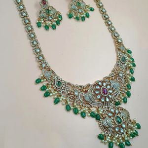 <b>Indian</b> Traditional Ethnic Gold Plated Copper Bridal Wedding Jewelry <b>Set</b> for Women Earrings and <b>Necklace</b> <b>Set</b> - Product Image 1